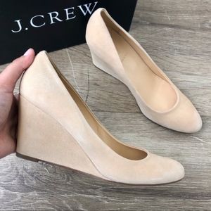 J. Crew Martina suede wedges 9.5